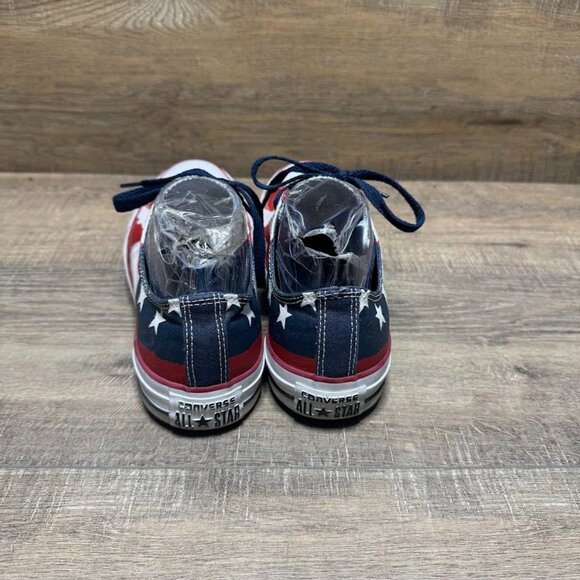 Converse All Star American Flag Canvas Low Top Sneakers Women's Size 9.5 - Picture 3 of 7